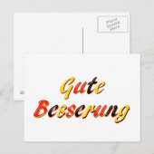 Get Well-Karte Postkarte (Vorne/Hinten)