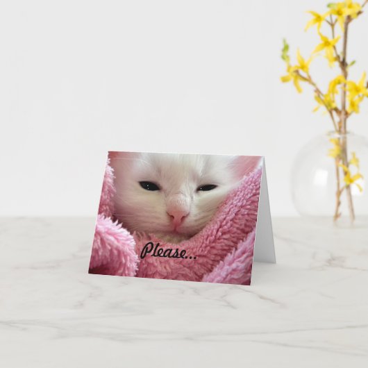 Get Well Kitten Karte (Gelbe Blume)