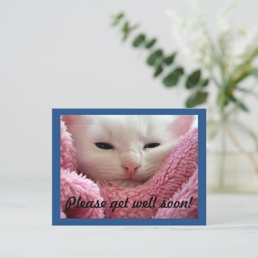 Get Well Kitten Postkarte (Stehend Vorderseite)