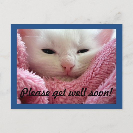 Get Well Kitten Postkarte (Vorderseite)
