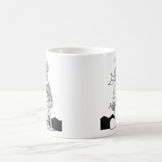 Get Well - Man in Bandages - Hospital Patient Kaffeetasse (Mittel)