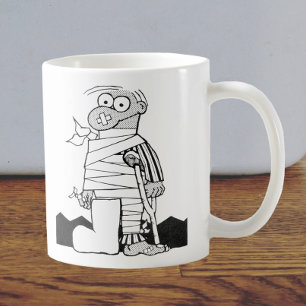 Get Well - Man in Bandages - Hospital Patient Kaffeetasse