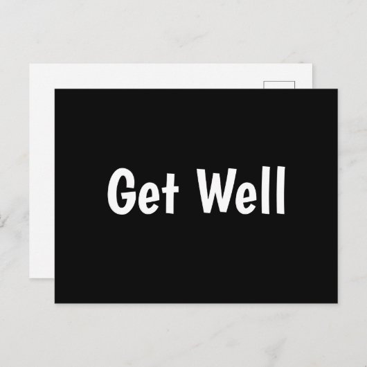 Get Well Postcard Postkarte (Vorne/Hinten)