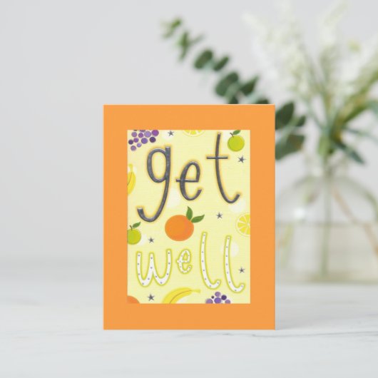 Get Well Postcard Postkarte (Stehend Vorderseite)