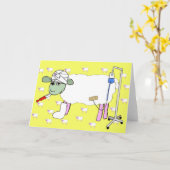 Get Well Sheep Karte (Gelbe Blume)