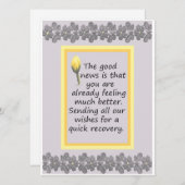 Get Well-Single-Karte für Co-Worker (Vorne/Hinten)