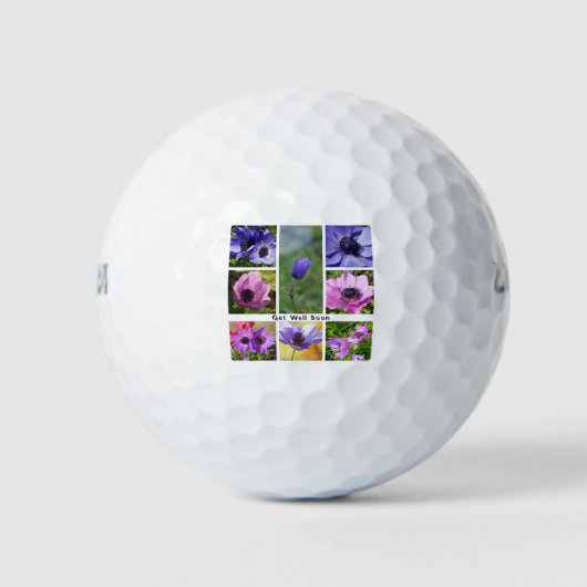 Get Well Soon Anemone Golfball (Vorderseite)