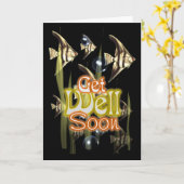 Get well soon Angelfish Karte (Gelbe Blume)