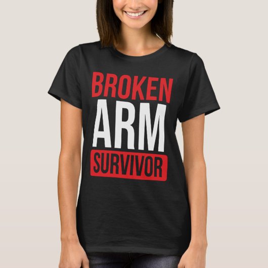 Get well soon Broken Arm Funny Broken Arm Survivor T-Shirt (Vorderseite)
