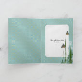 Get Well Soon butterfly on puff flower Karte (Innenseite)