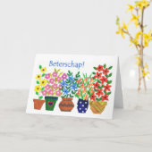Get Well Soon Card - Dutch Greeting Karte (Gelbe Blume)