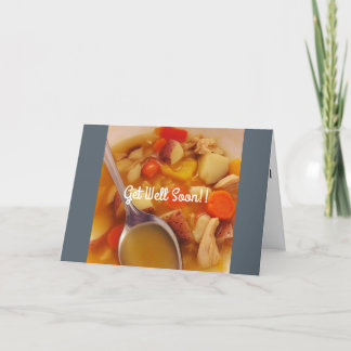 Get Well Soon Chicken Soup Card Karte