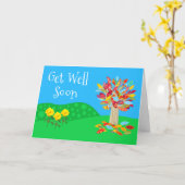 Get Well Soon colorful card by Jo Images Karte (Gelbe Blume)