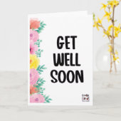 Get Well Soon - Colorful Flowers Karte (Gelbe Blume)