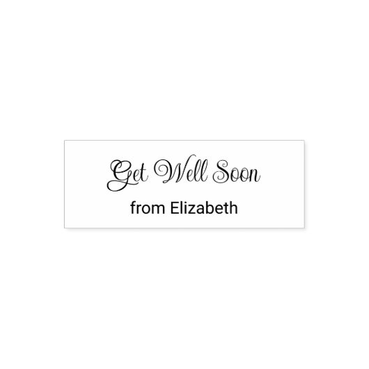 Get Well Soon Cursive Script with Sender's Name Permastempel (Design)