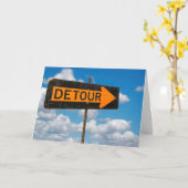 Get Well Soon Detour Sign Karte (Gelbe Blume)