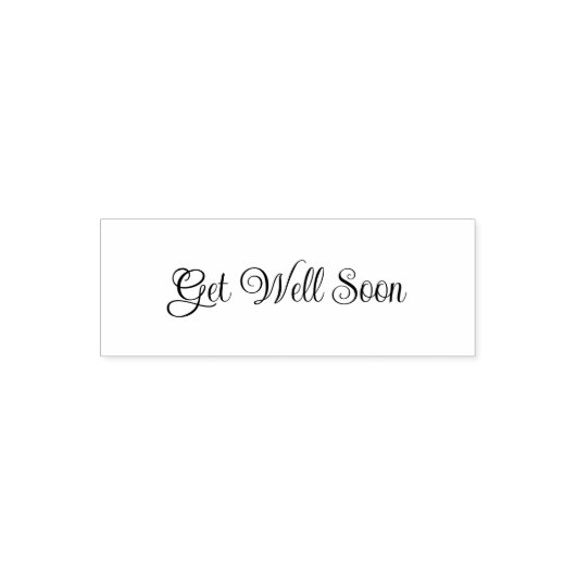 Get Well Soon Elegant Cursive Script Template Permastempel (Design)