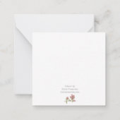 Get Well Soon Floral Bouquet Gift Card Mitteilungskarte (Rückseite)