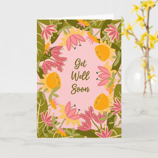 Get Well Soon Flowers Karte (Gelbe Blume)