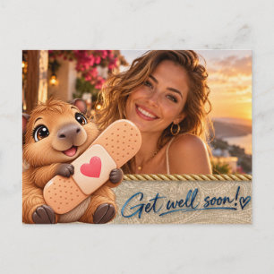 Get Well Soon – Gute Besserung Fotopostkarte Postkarte