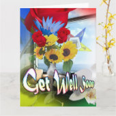 Get Well Soon Karte (Gelbe Blume)