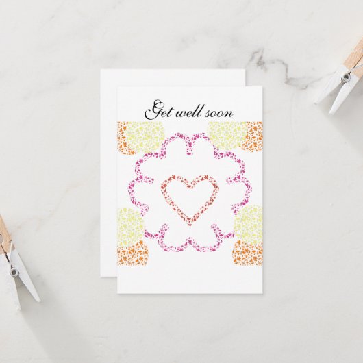 Get Well Soon Karte (Vorderseite/Rückseite Beispiel)