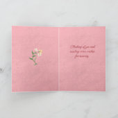 Get Well Soon Pink Soft Pastel Floral Banner Karte (Innenseite)