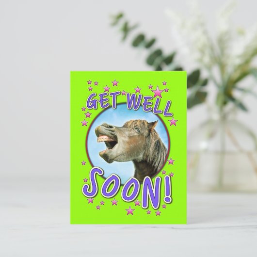 GET WELL SOON! POSTKARTE (Stehend Vorderseite)