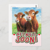 GET WELL SOON POSTKARTE (Vorne/Hinten)