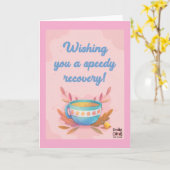 Get Well Soon - Tea Cup Karte (Gelbe Blume)