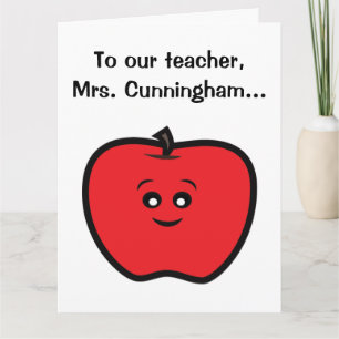 Get Well Soon to a Teacher from Class Apple Large Karte