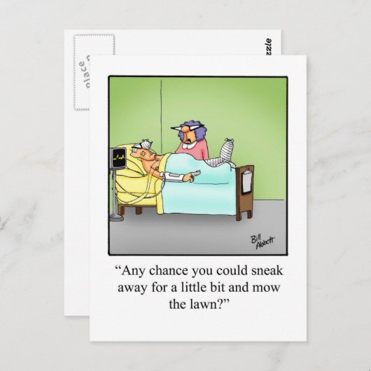 Get Well Spaß Postcard "Spectickles" Postkarte (Vorne/Hinten)