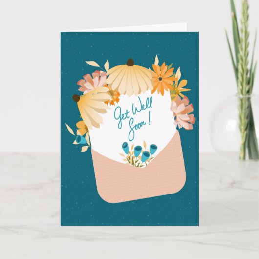 Get Well Sunshine Bouquet – Envelope of Flowers Karte (Vorderseite)