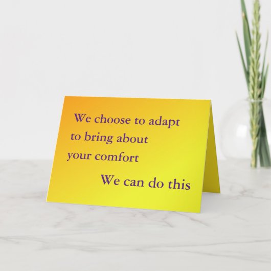 Get Well, We can Adapt Card Karte (Vorderseite)