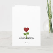 Get Well Wishes - Blooming Heart Flower Karte (Rückseite)