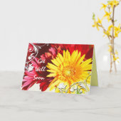 Get Well Wishes Floral Card Karte (Gelbe Blume)