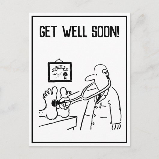 Get Well - Wohltätigkeit Fund Raiser Gift Item Postkarte (Vorderseite)