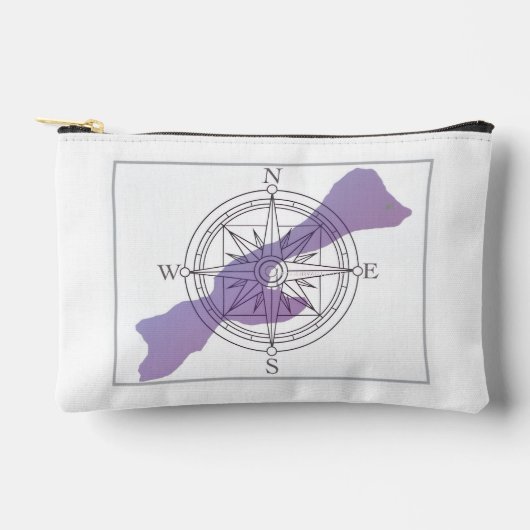 Get Your Bearings Compass Island Sm Zipper Pouch  Zubehörtasche (Vorderseite)