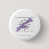 Get Your Bearings Island Compass Small Button Pin (Vorderseite)