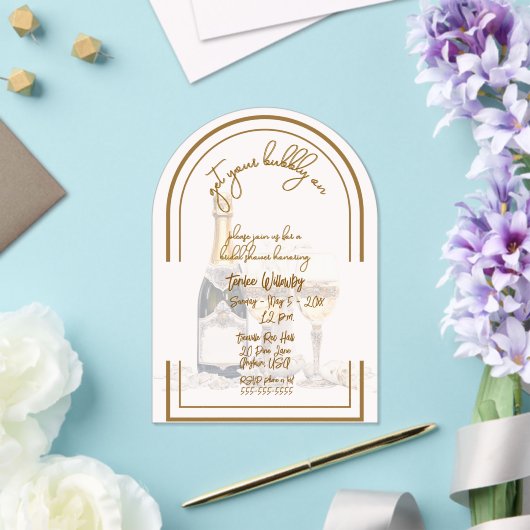 Get Your Bubbly On Wedding Shower Acryleinladungen (Insitu (Hochzeit))