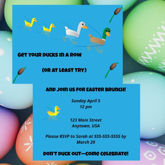 Get your Ducks in a Row for Brunch Einladung