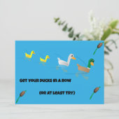 Get your Ducks in a Row for Brunch Einladung (Stehend Vorderseite)