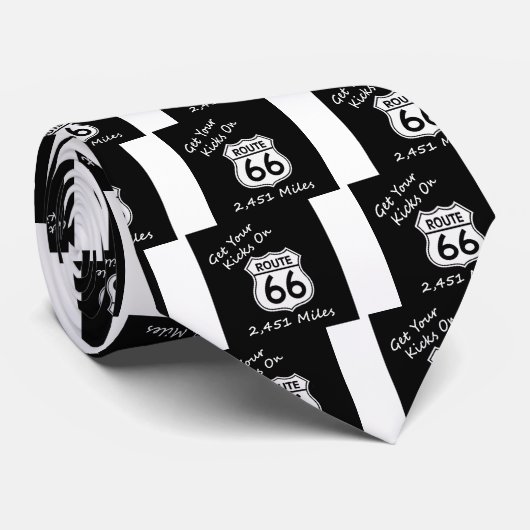 get_your_kicks auf US-Weg 66 Krawatte (Gerollt)