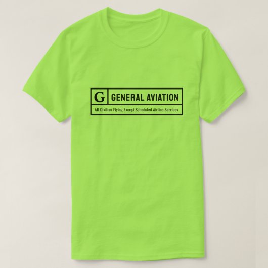 Get Your Rated G for General Aviation T-Shirt (Design vorne)