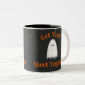 Get your Sheet Together Halloween Ghost Zweifarbige Tasse (VorderseiteRechts)