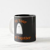 Get your Sheet Together Halloween Ghost Zweifarbige Tasse (Vorderseite Links)