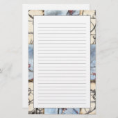 Getäfelte abstrakte Scrollwork Malerei Briefpapier (Vorne/Hinten)