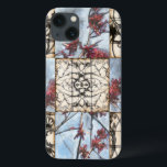 Getäfelte abstrakte Scrollwork Malerei iPhone 13 Hülle<br><div class="desc">Eine getäfelte abstrakte Blumenscrollwork Malerei von Jennifer Goldberger. Ein wunderbar komplexes Stück,  keine zwei Platten sind genau das selbe. Wenn Sie nach einem großen Geschenkblick kein weiteres suchen!</div>