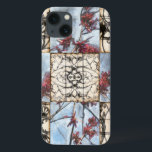 Getäfelte abstrakte Scrollwork Malerei iPhone 13 Hülle<br><div class="desc">Eine getäfelte abstrakte Blumenscrollwork Malerei von Jennifer Goldberger. Ein wunderbar komplexes Stück,  keine zwei Platten sind genau das selbe. Wenn Sie nach einem großen Geschenkblick kein weiteres suchen!</div>