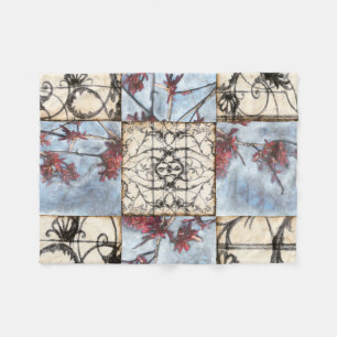Getäfelte abstrakte Scrollwork Malerei Fleecedecke